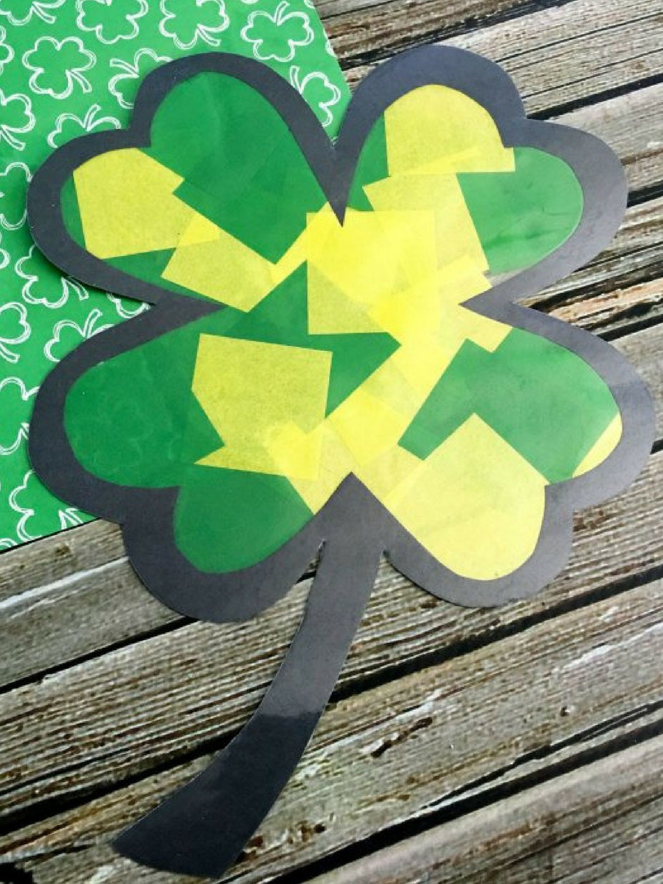 Stained Glass Clover Craft