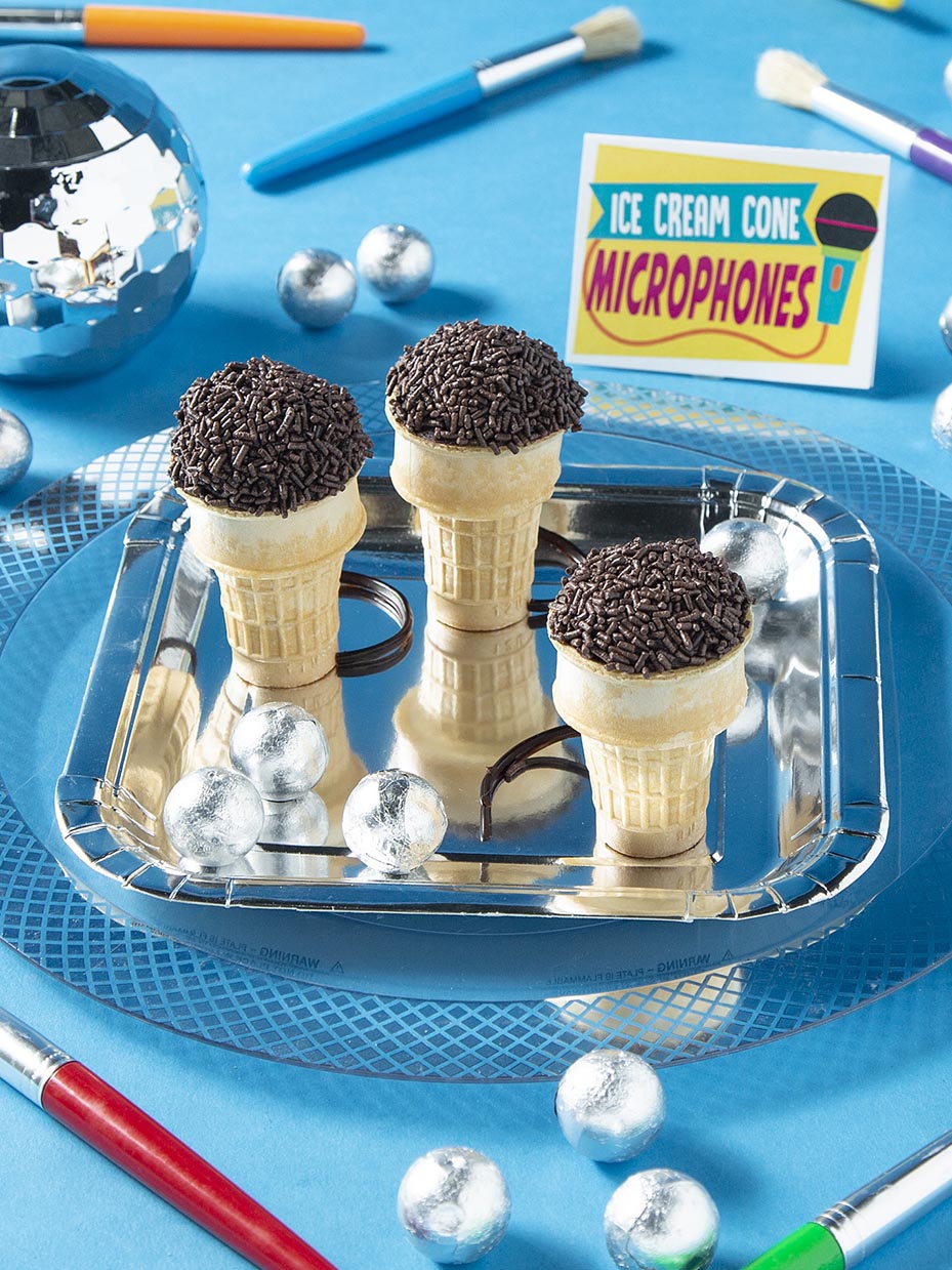 Ice Cream Cone Cupcake Microphones Idea