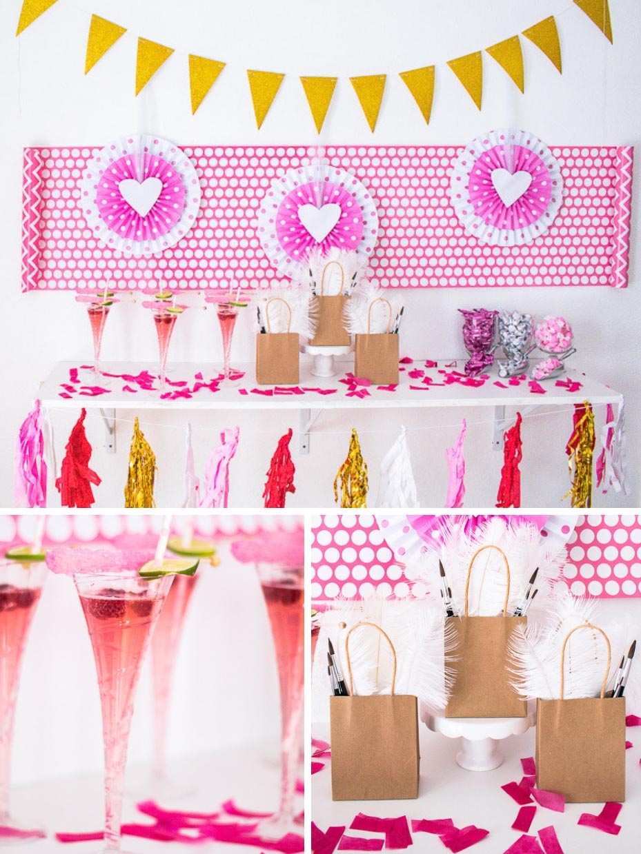 Throw a Galentine's Day Art Party