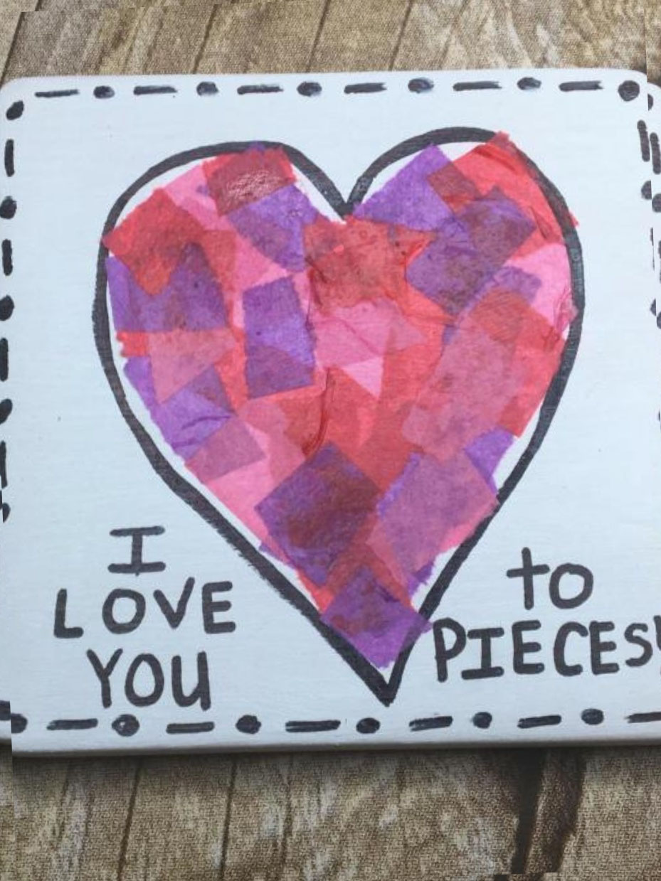 I Love You to Pieces Valentine Craft