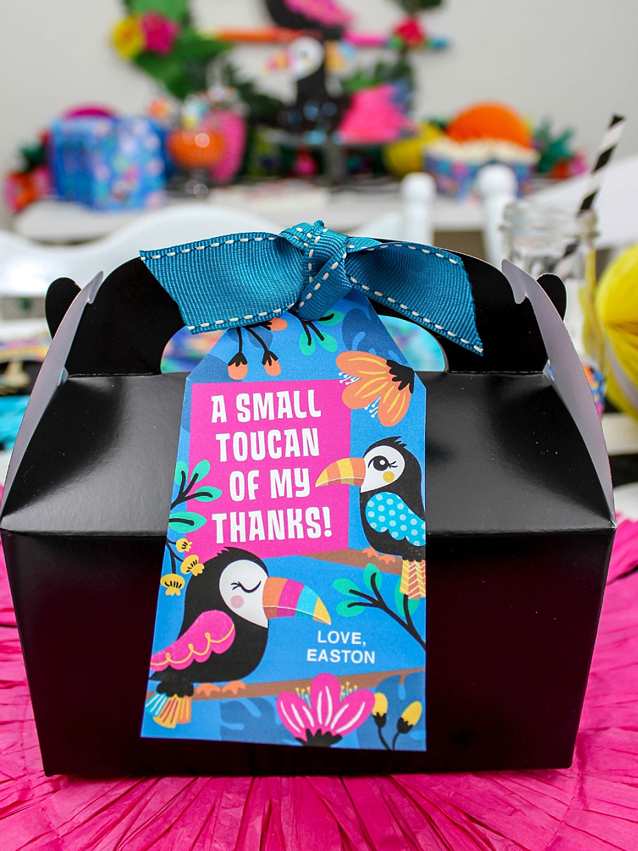 Toucan Party Favor Tags