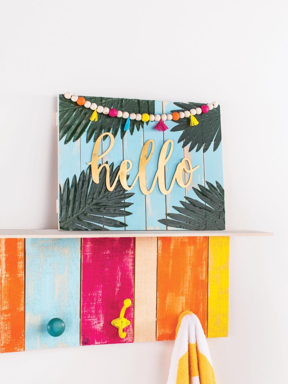 Tropical DIY Hello Sign