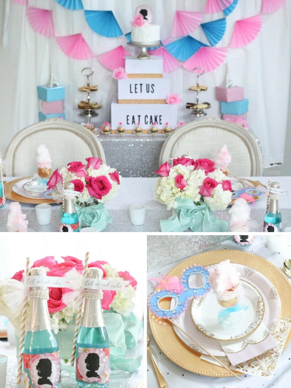 Turquoise and Pink Royal French Bridal Shower