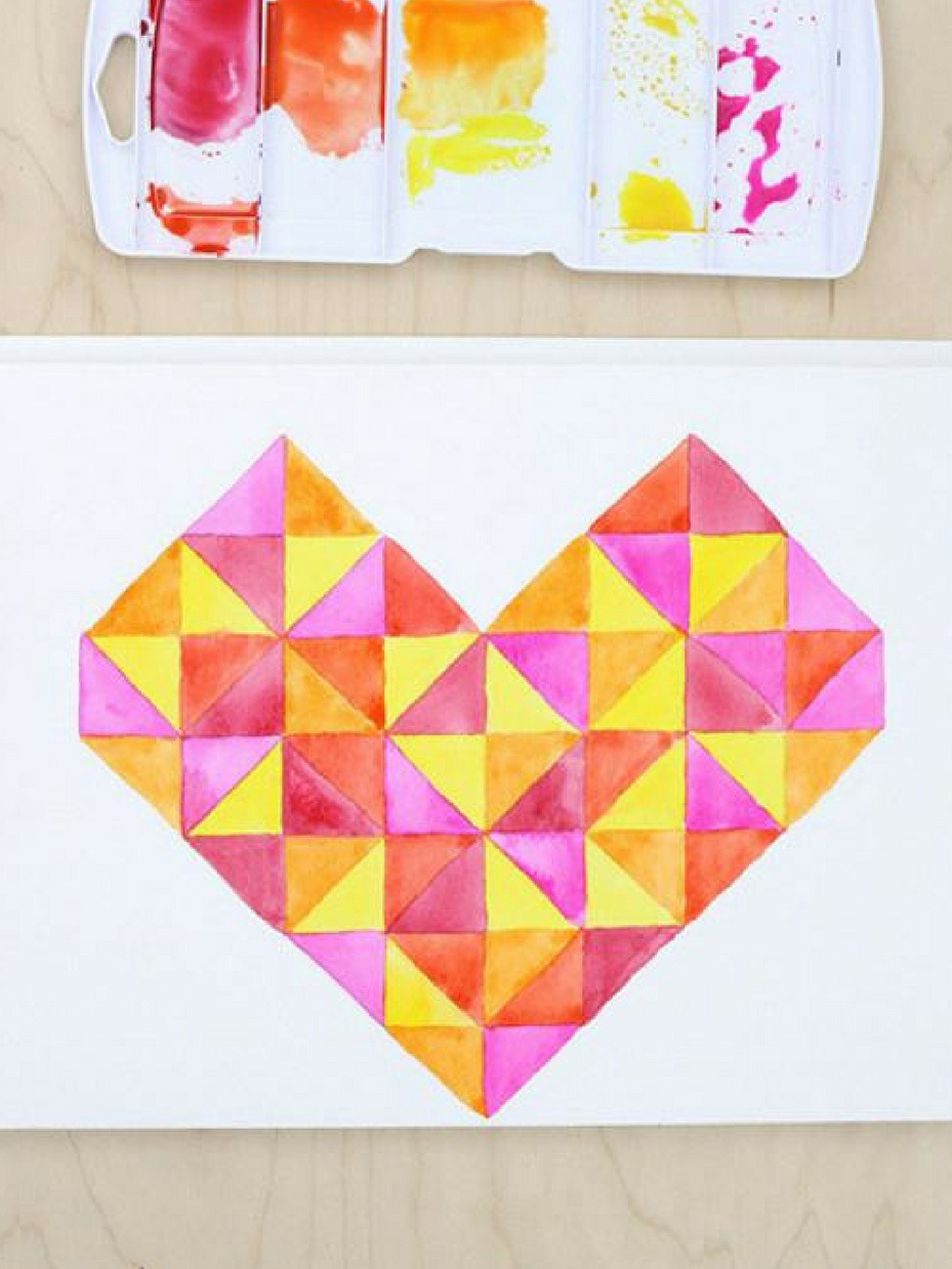 DIY Watercolor Heart