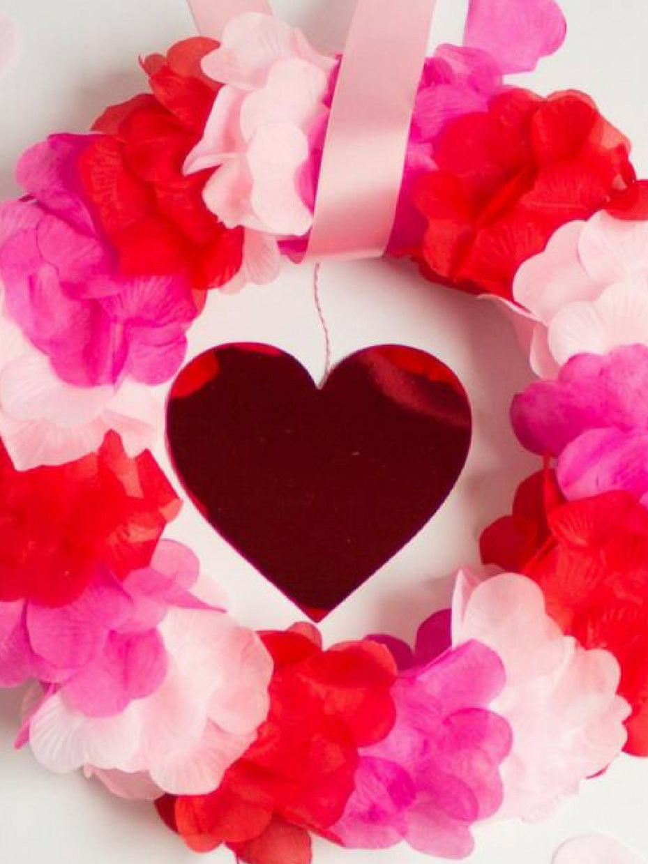 Valentine's Day Rose Petal Wreath