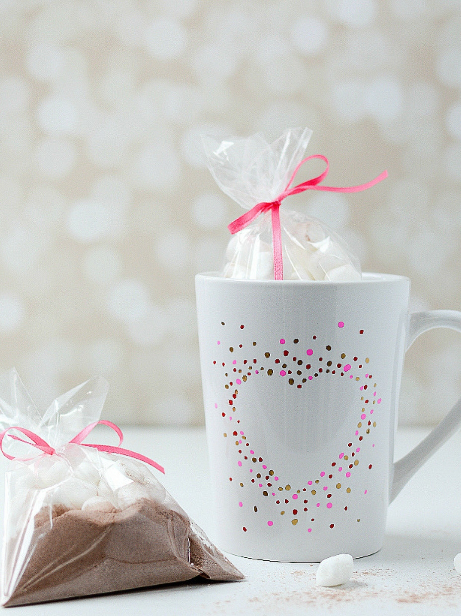 Heart Mug and Cocoa Mix