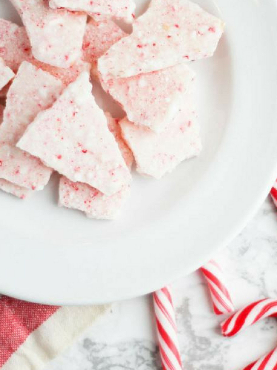 Valentine's White Chocolate and Peppermint Bark