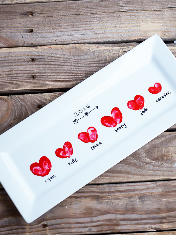 Heart Thumbprint Platter
