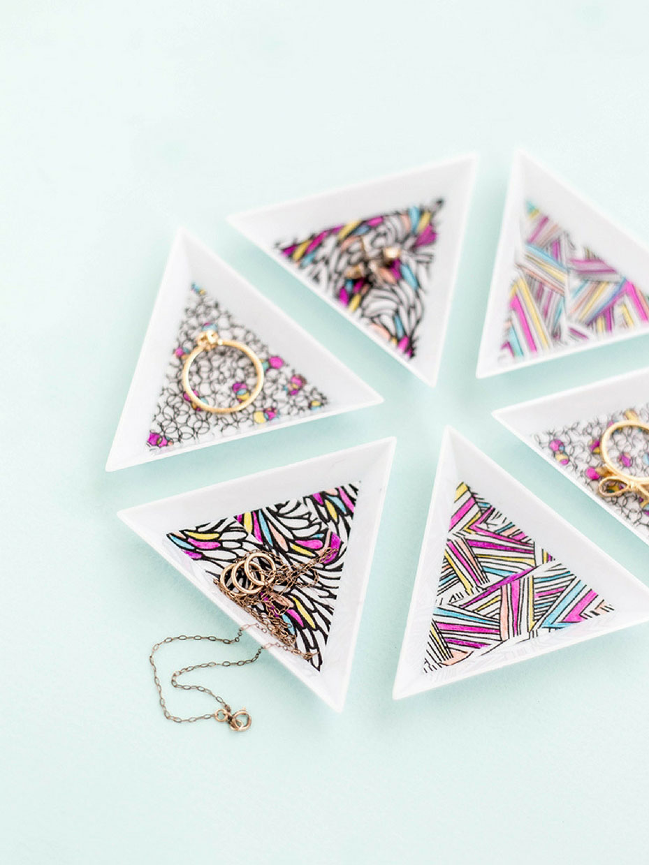 Color-Your-Own Washi Tape Jewelry Trays