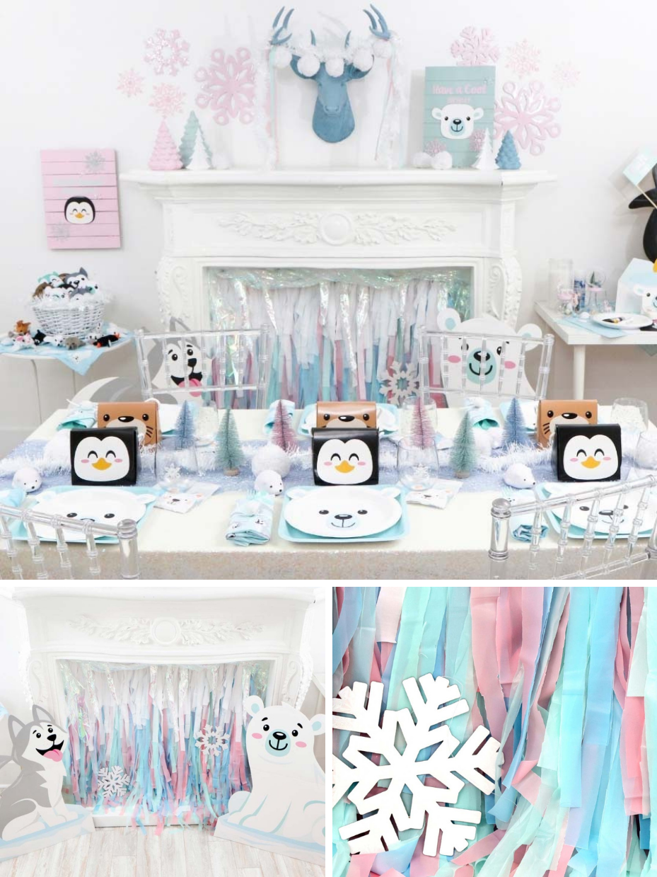 DIY Winter Icicle Backdrop