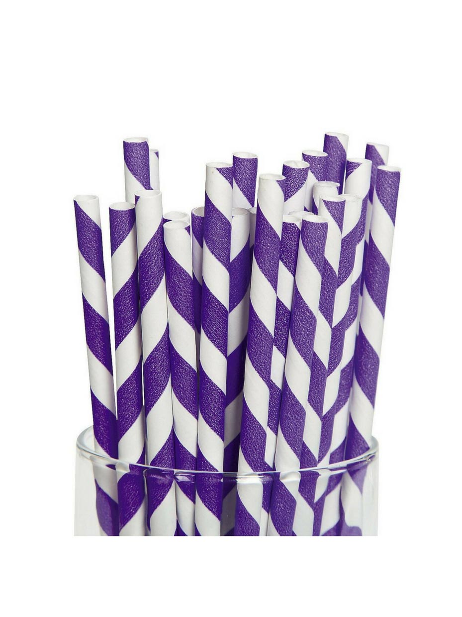 Purple Accent Straws