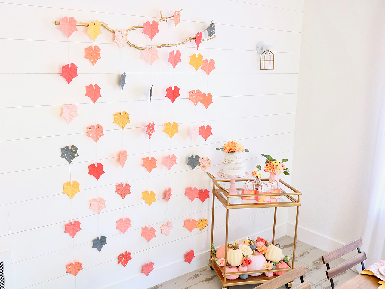 Color Blocked Fall Leaf Wall Hanging | Fun365