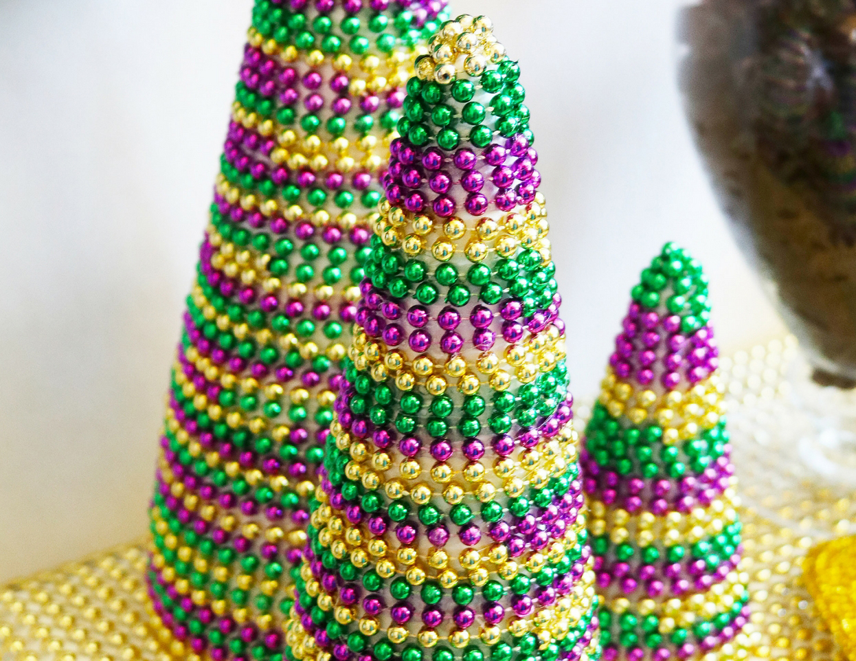 mardi gras cone tree