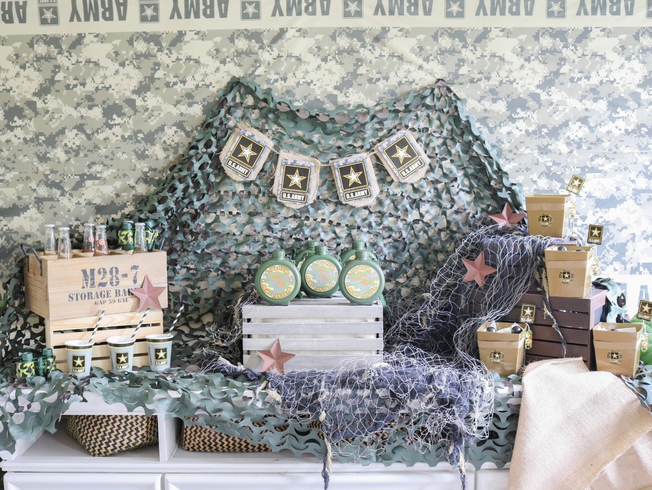 DIY Army Party Backdrop | Fun365