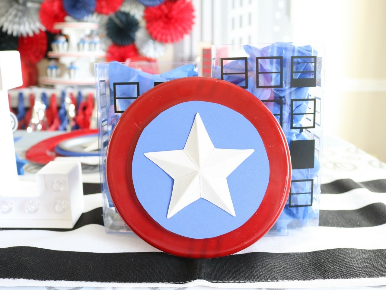 Pin the Star on Captain America's Shield Party Game {tutorial