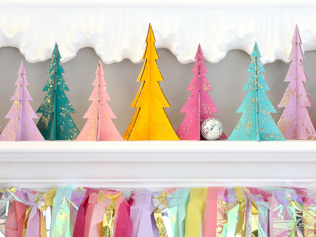 DIY Colorful Glitter Christmas Trees | Fun365