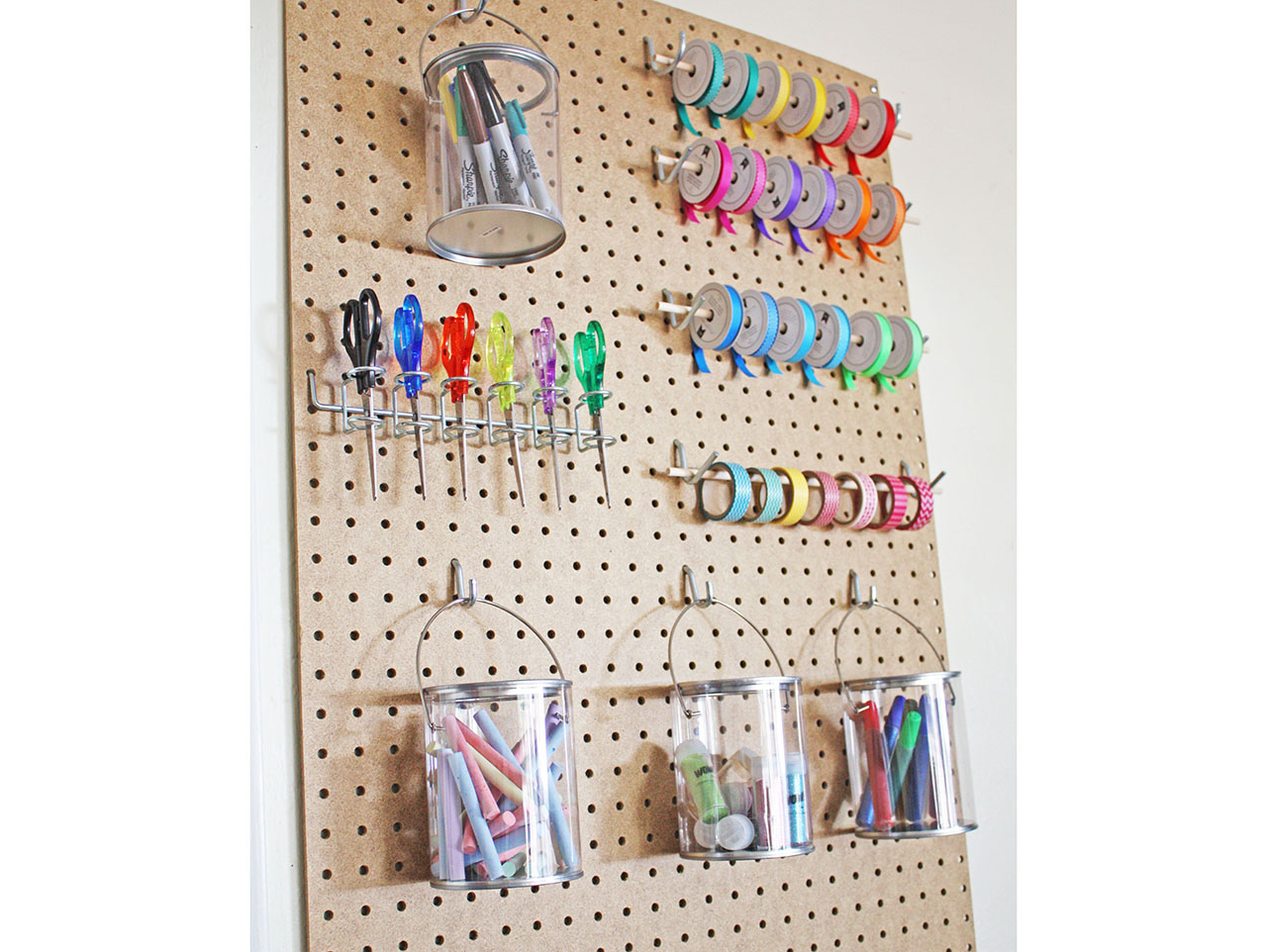 Get Organized Pegboard Craft Room Storage Idea Fun365