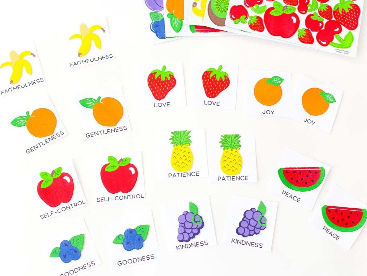 DIY Fruit of the Spirit Matching Game | Fun365