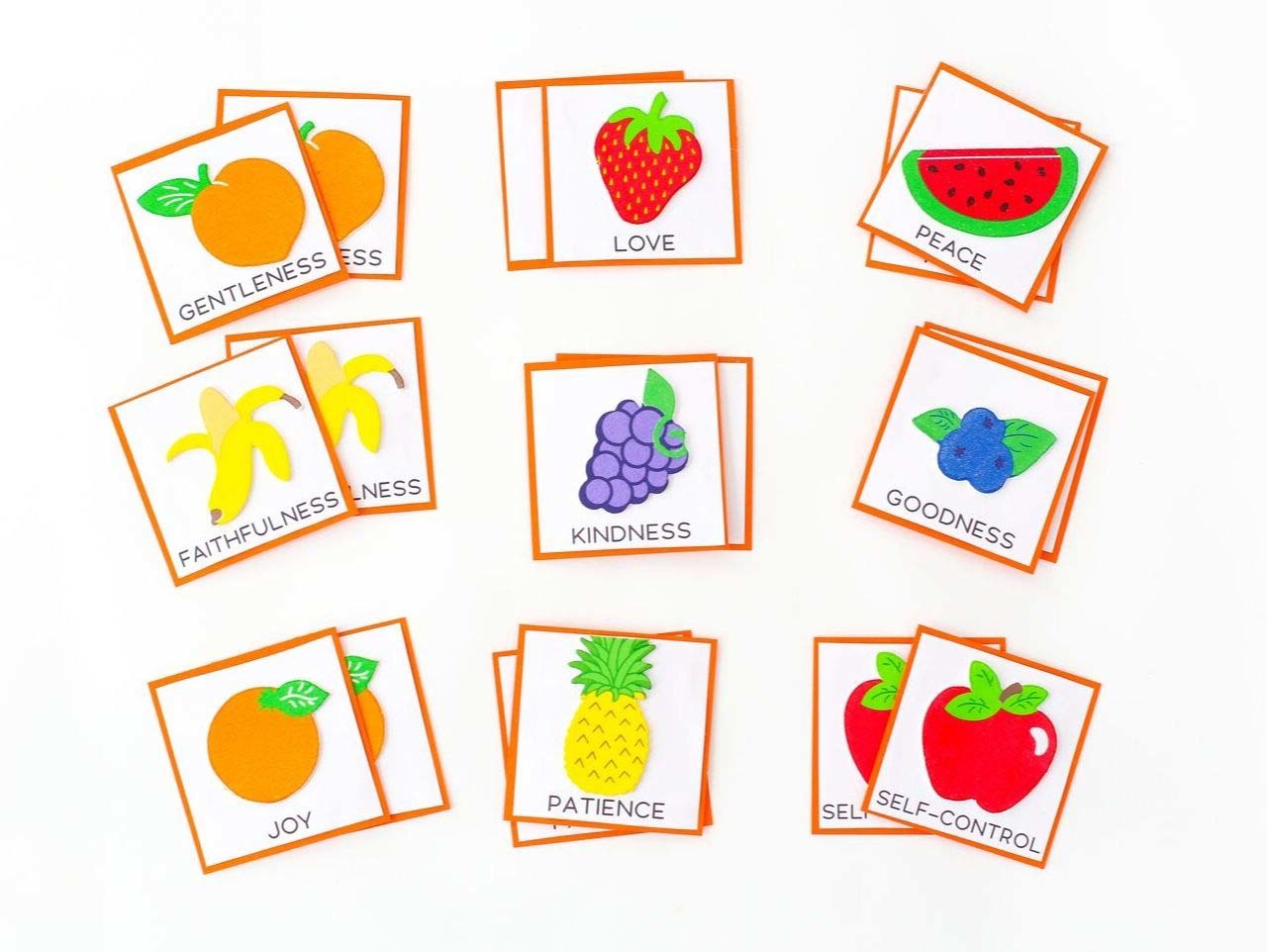 DIY Fruit of the Spirit Matching Game | Fun365