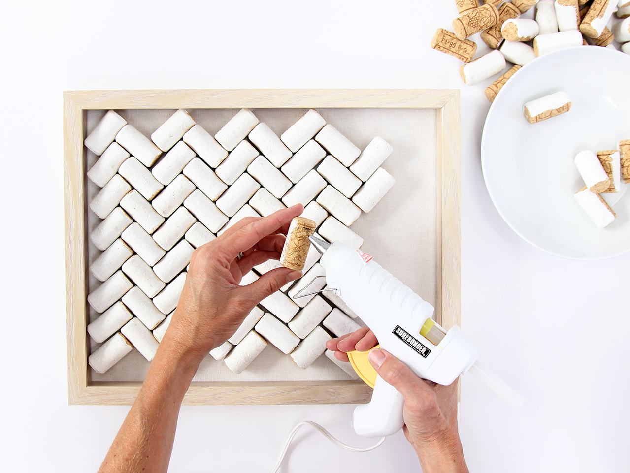 Diy Herringbone Cork Board Fun365