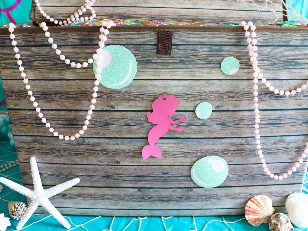 DIY Mermaid Party Backdrop and Dessert Display