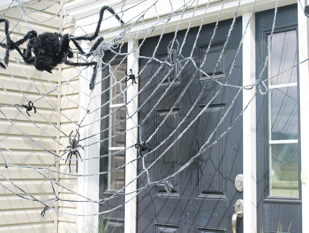 DIY Spider Web Decorated Door | Fun365