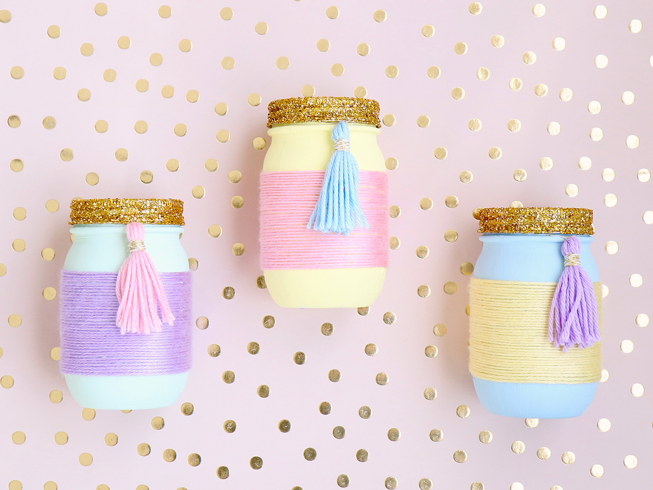 Twine Wrapped Mason Jars - It All Started With Paint