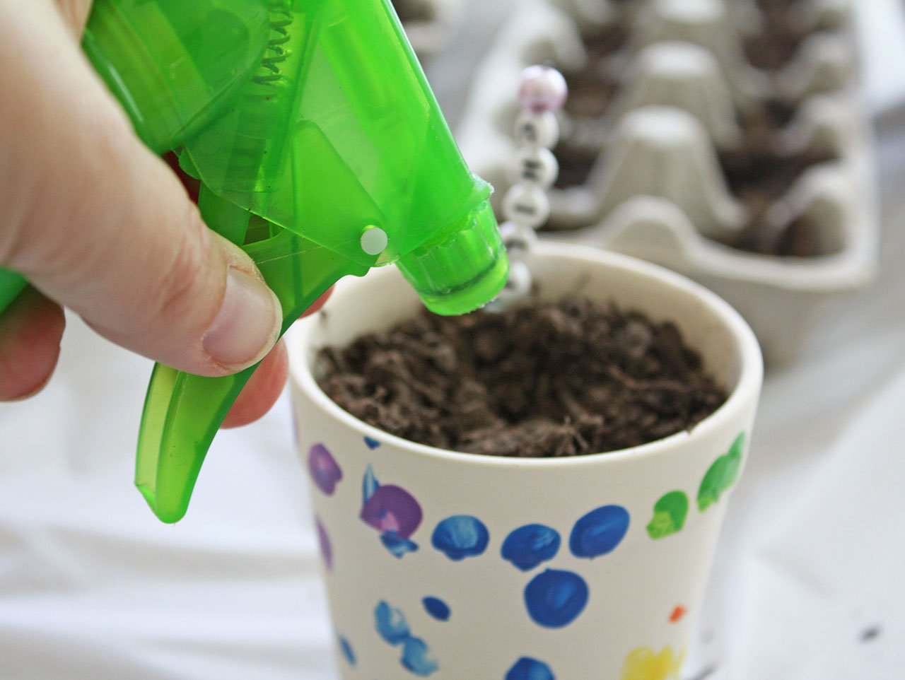 Darling Kids' Fingerprint Flower Pots | Fun365