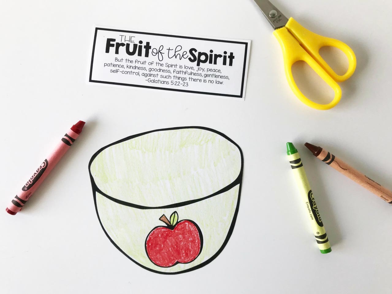 FreshCut Crafts | Fruit of The Spirit Easy 3-D Punch-Out Bible Craft Kit –  Makes 10 Tabletop Display Crafts for Sunday School, Homeschool Classrooms