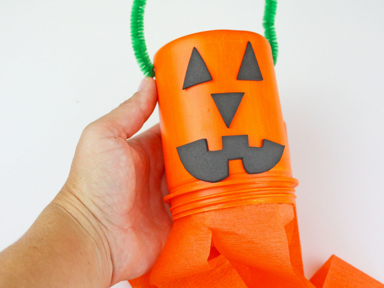 Halloween Pumpkin Windsock Craft 