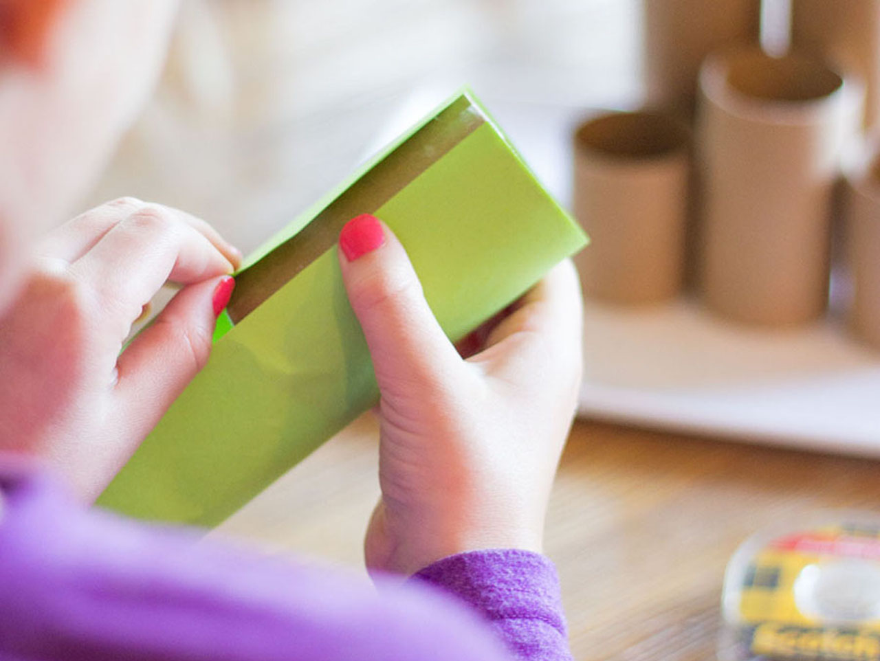 Craft Roll DIY Desk Organizer for Kids