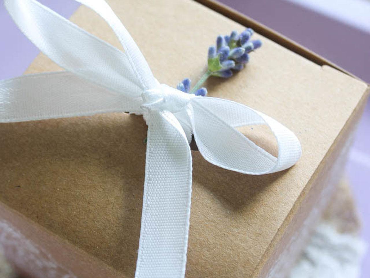 Rustic Lavender & Lace Wedding DIY Cookie Favor Box | Fun365