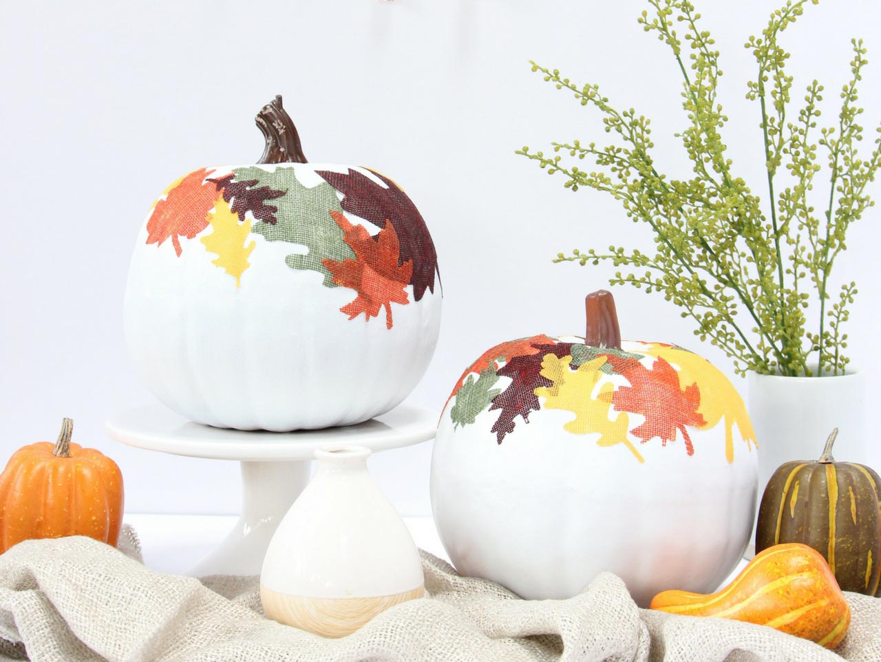 Mod Podge Pumpkins with Tissue Paper | Fun365