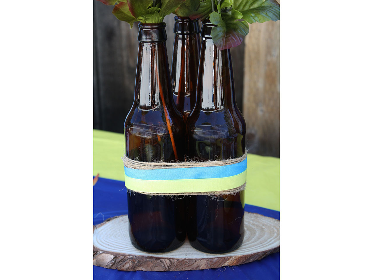 Oktoberfest Beer Bottle Centerpiece 