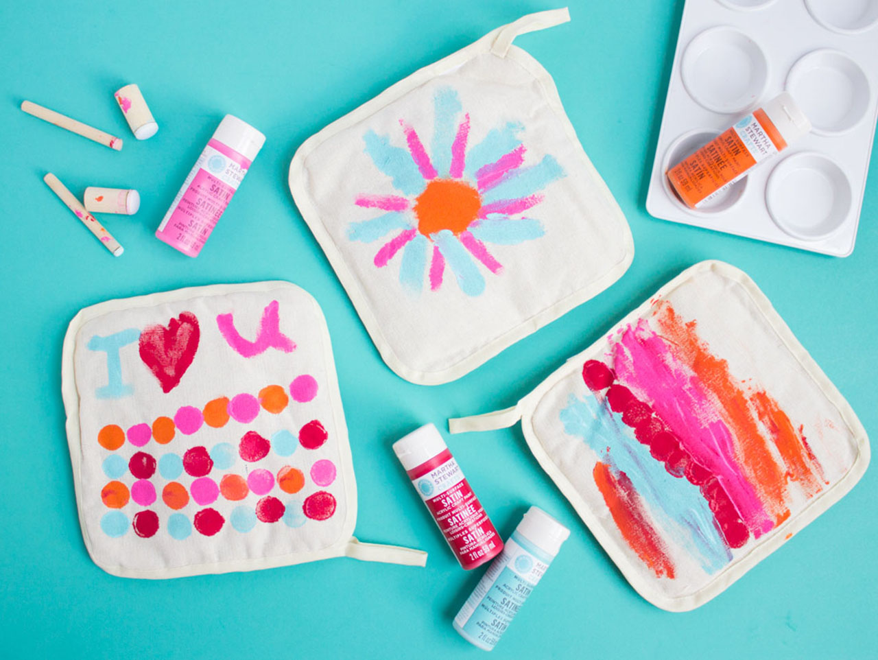 Adorable Painted Pot Holders Craft