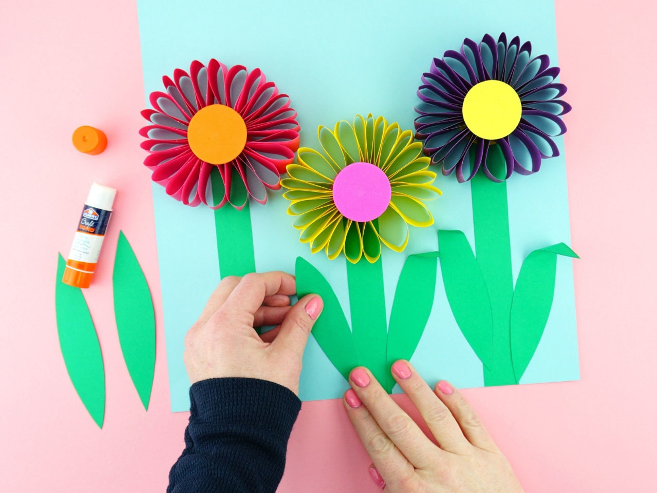 Paper Craft Flowers 3D Coloring Pages - Easy Peasy and Fun