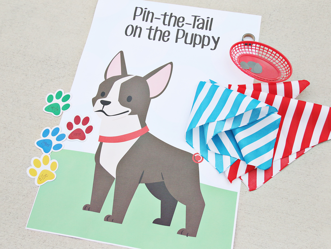 Pin the Tail on the Puppy Party Game | Fun365