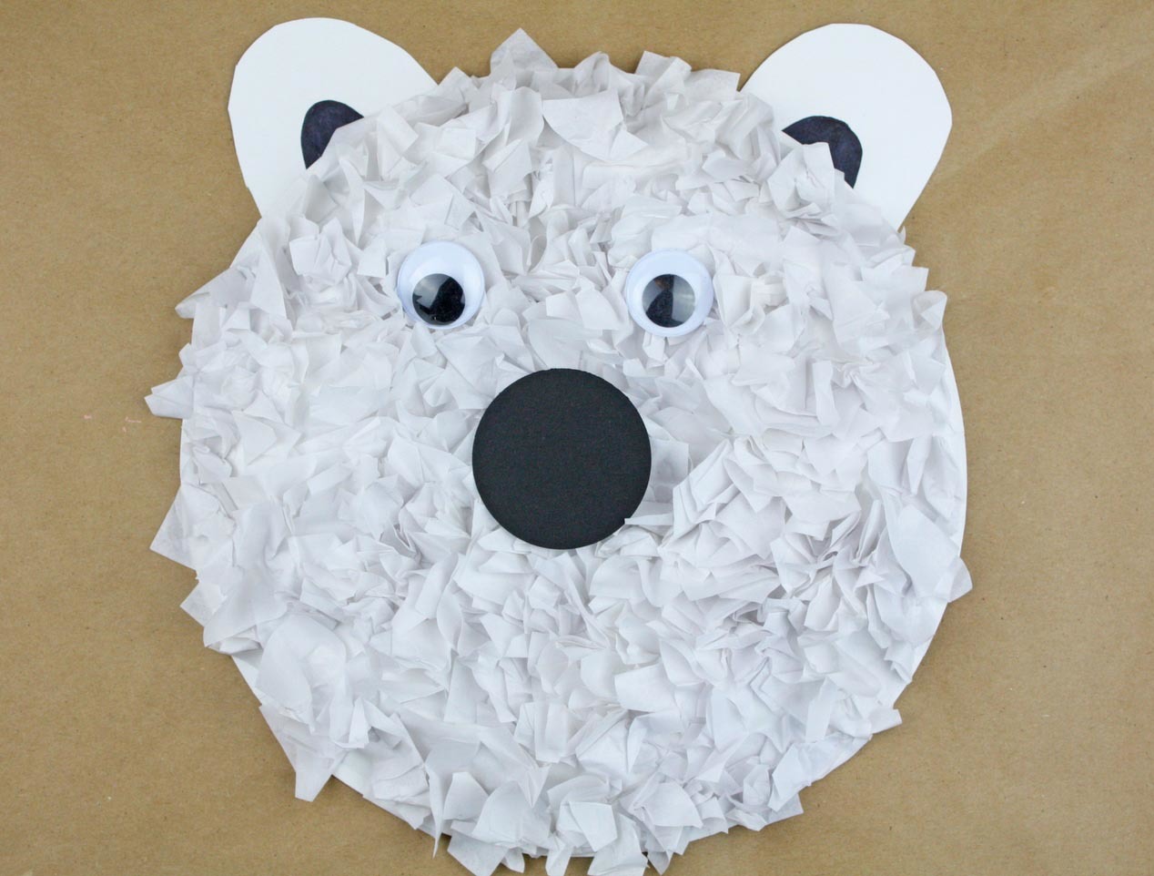 Paper Plate Polar Bear Craft