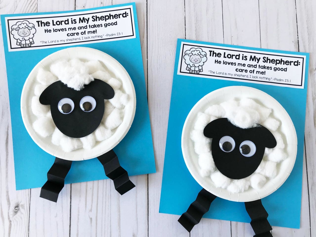 Paper plate sheep craft - This crafty family