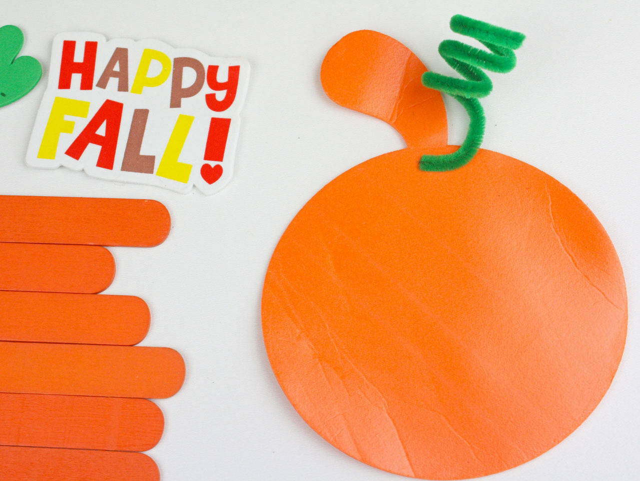 Pumpkin Popsicle Stick Craft - Frosting and Glue- Easy crafts, games,  recipes, and fun