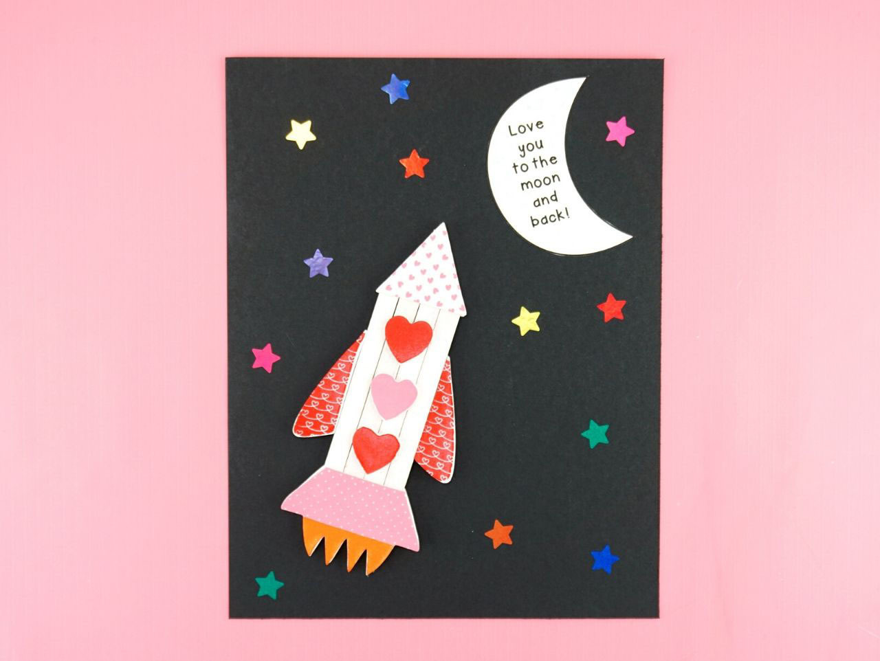 Valentine Rocket Ship Craft (with Template) - Crafting Jeannie