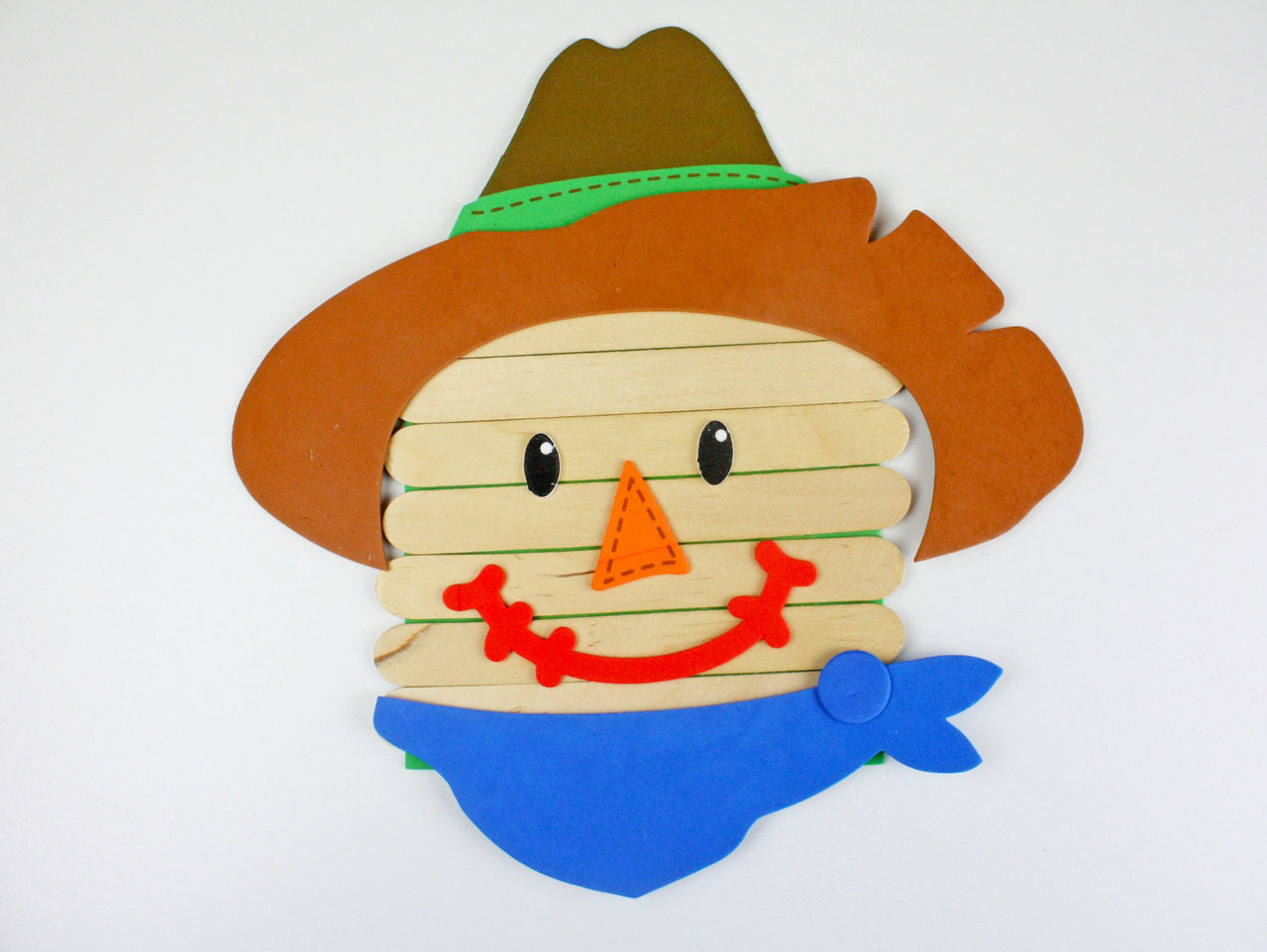 Scarecrow Popsicle Stick Puzzle with 3D Elements - 3 Boys and a Dog