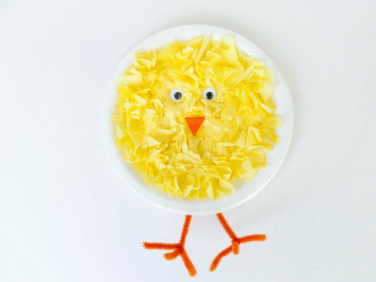 Tissue Paper Plate Chick | Fun365
