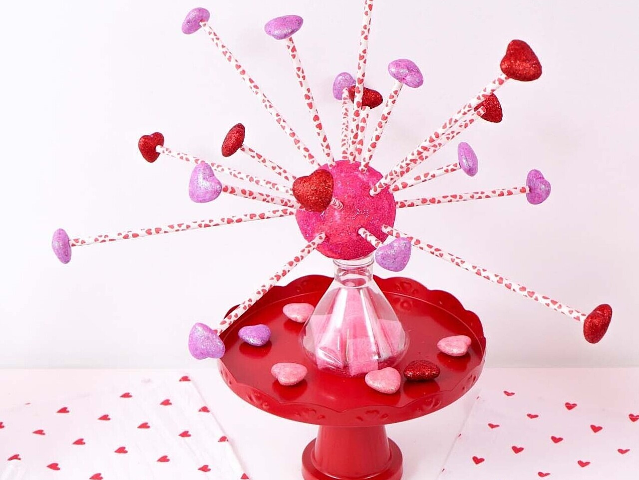 Glitter Valentine Foam Hearts - 48 Pc.