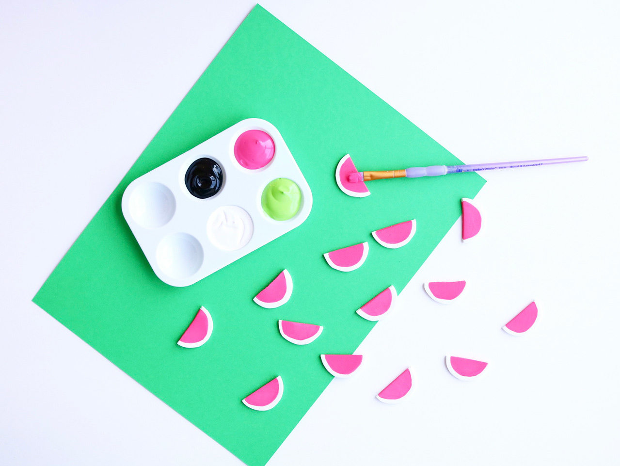 DIY Watermelon Drink Stirrers and Coasters | Fun365