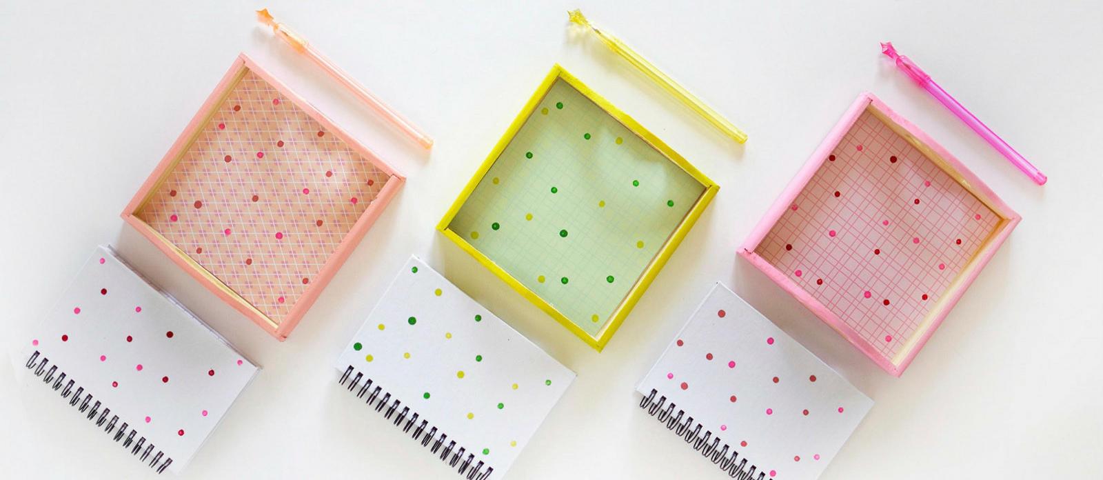 Colorful DIY Office Trays