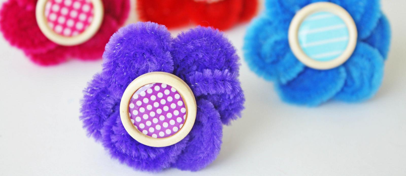 How to Make Chenille Stem Flower Rings