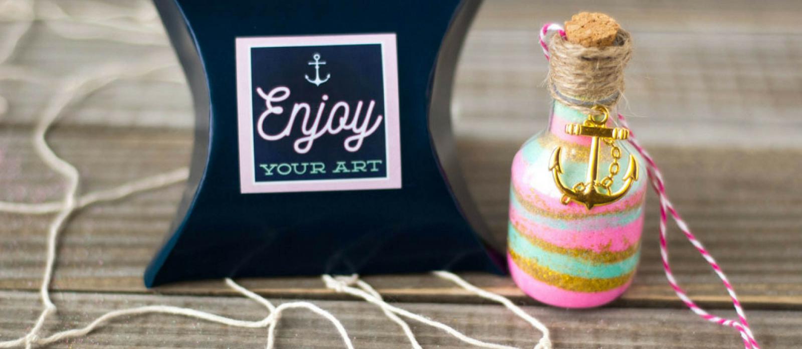 Sand Art Necklace Bottles