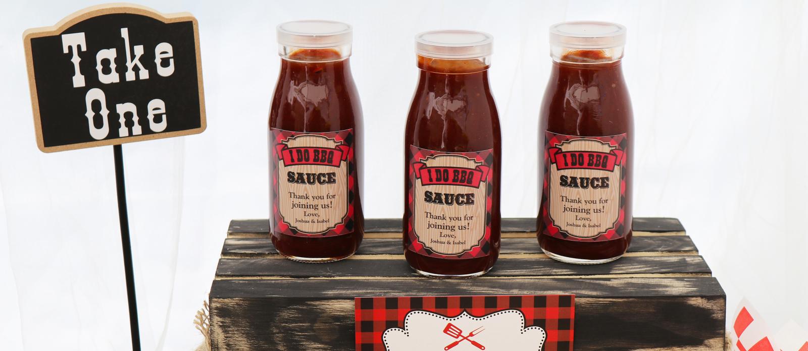 bbq sauce baby shower favors