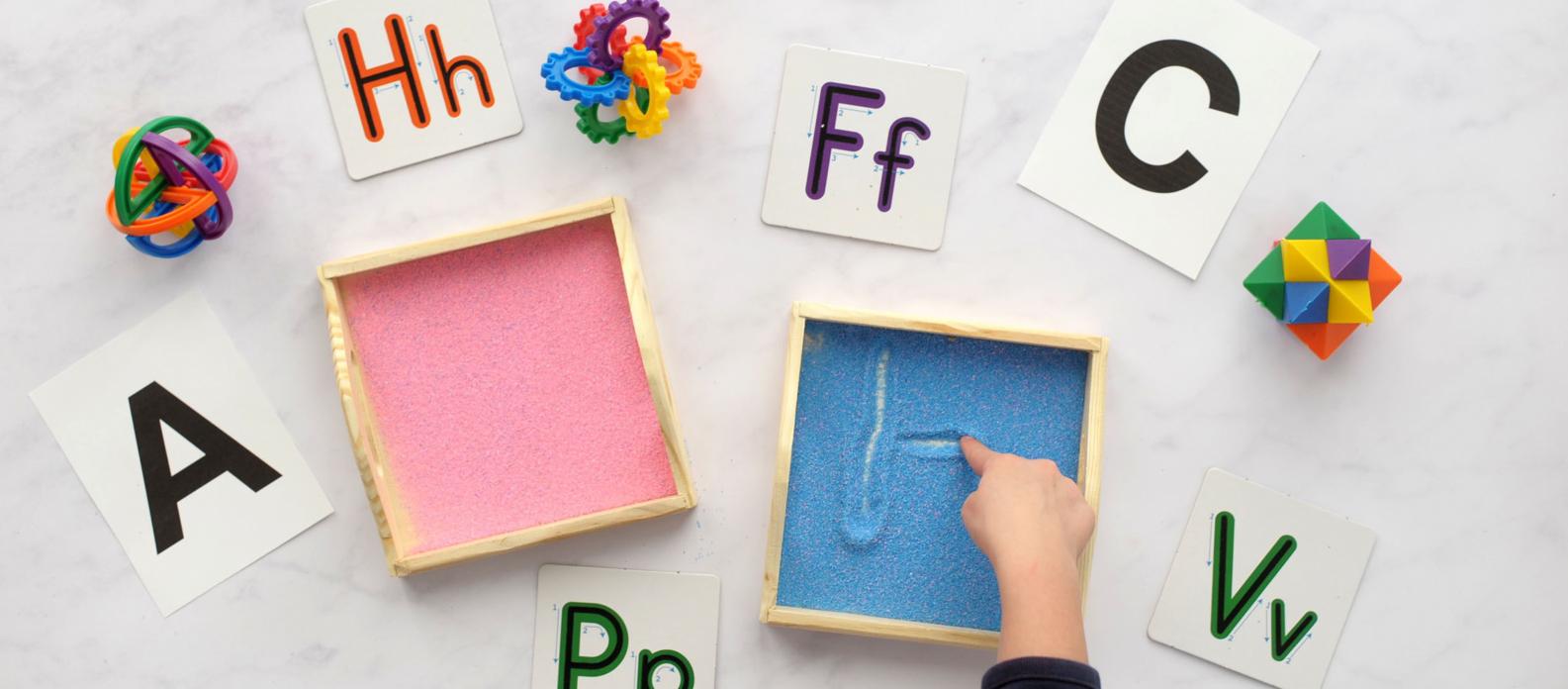 DIY Alphabet Writing Practice Tray